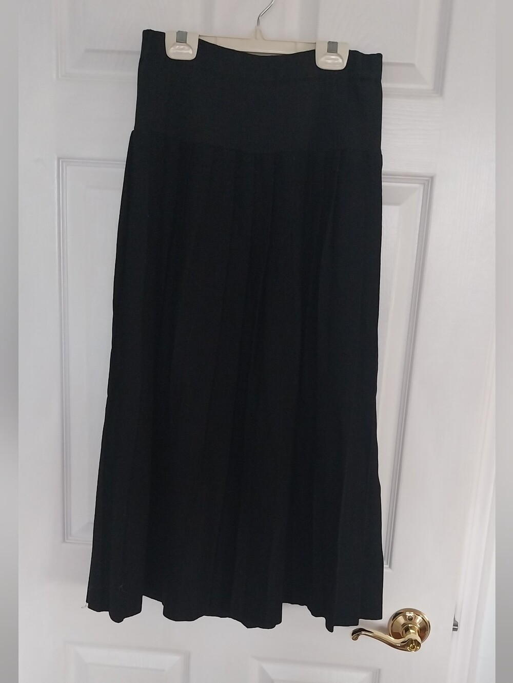 Classic Black Women's Winter Pleated Skirt